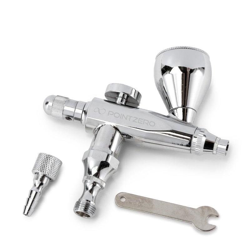 PointZero Single Action 7cc Gravity-Feed (Stubby) Airbrush Set - .3mm Nozzle - Image 3